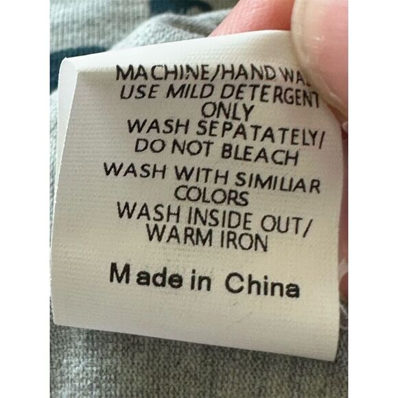 Loves Jesus and America Too Patriotic Christian Graphic Tee Gray M - Picture 6 of 6